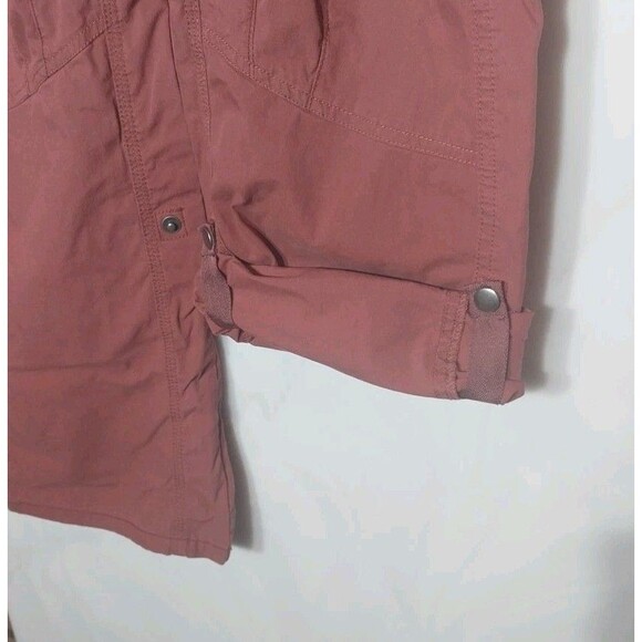 Kuhl Women's Roll Up Cargo Pants Sz 12 Rust Snap Pockets Gorpcore Hiking Camping - Picture 2 of 15